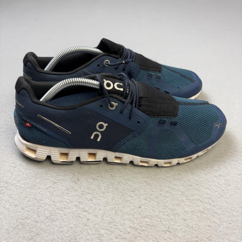 On Cloud Shoes Mens Size 9.5 Blue Mesh CloudTec Running Athletic Sneakers